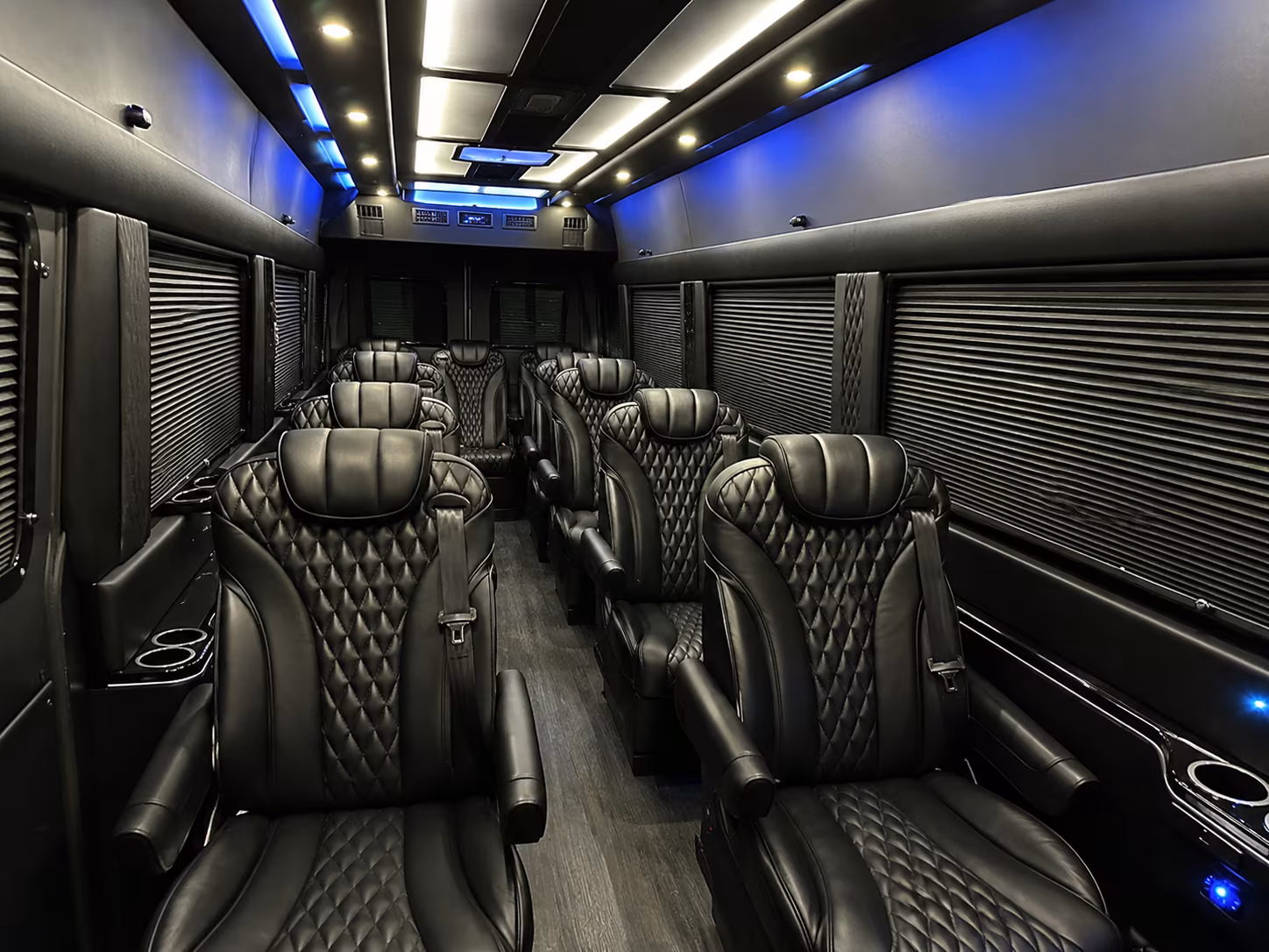 Wichita Airport Shuttle & Transportation party bus interior