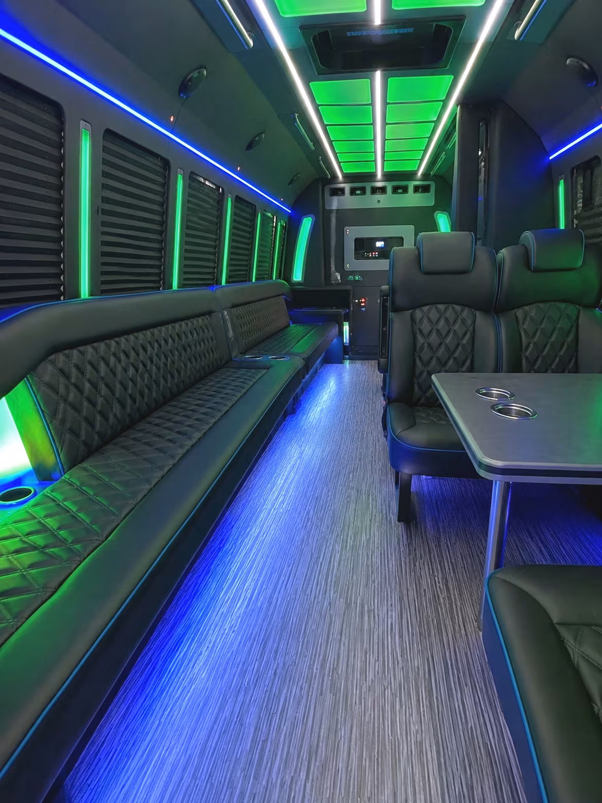 Wichita Bachelor & Bachelorette Transportation party bus interior