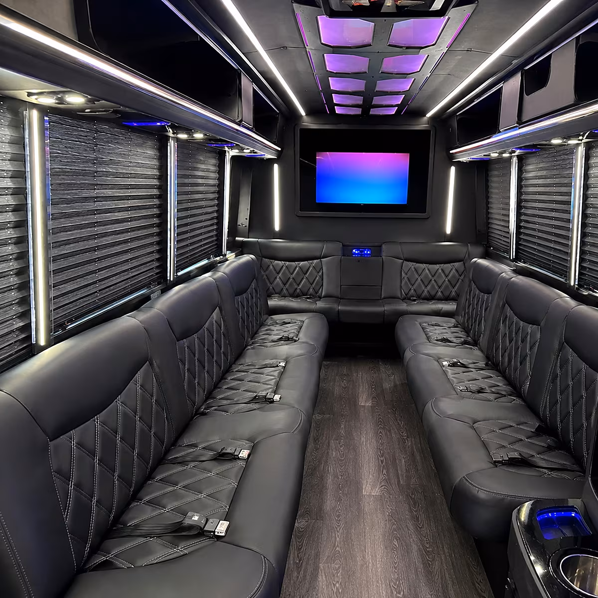 Wichita Concert & Music Festival Transportation party bus interior
