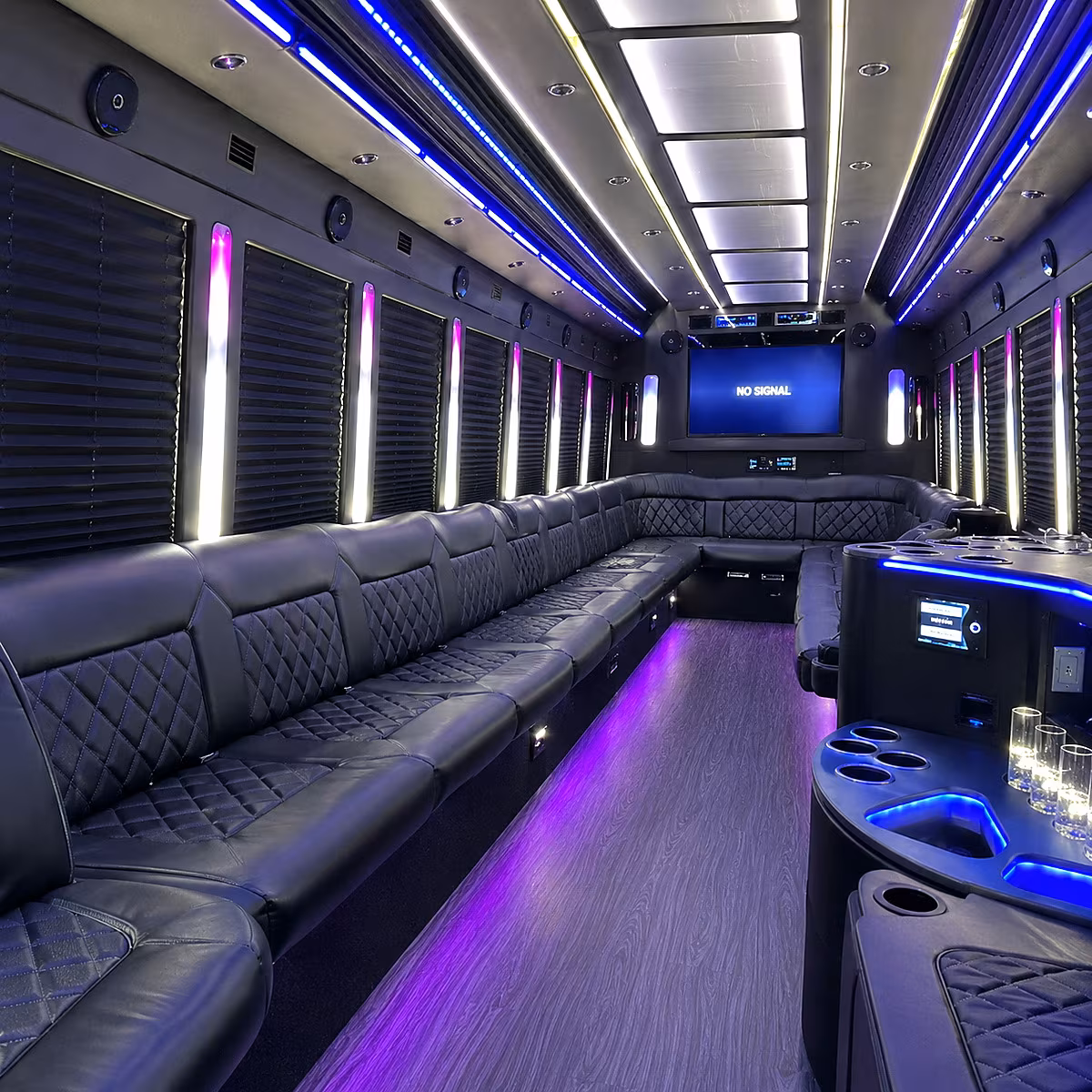Wichita Private Event Transportation onboard seating