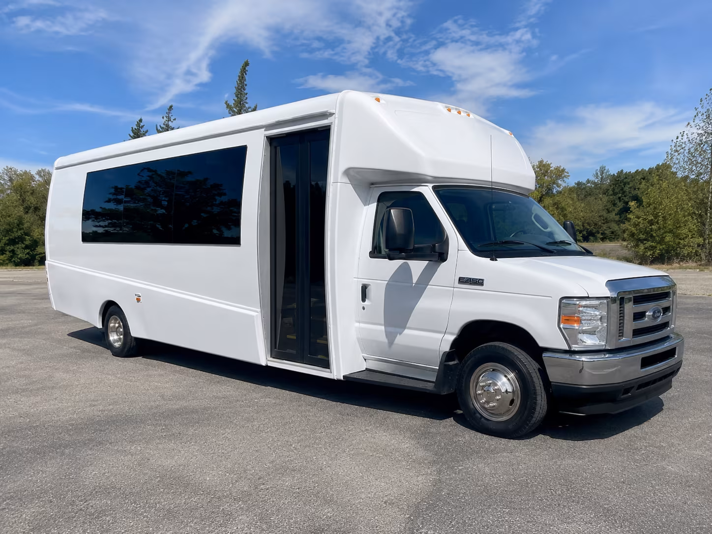 Wichita Sporting Event Transportation party bus exterior