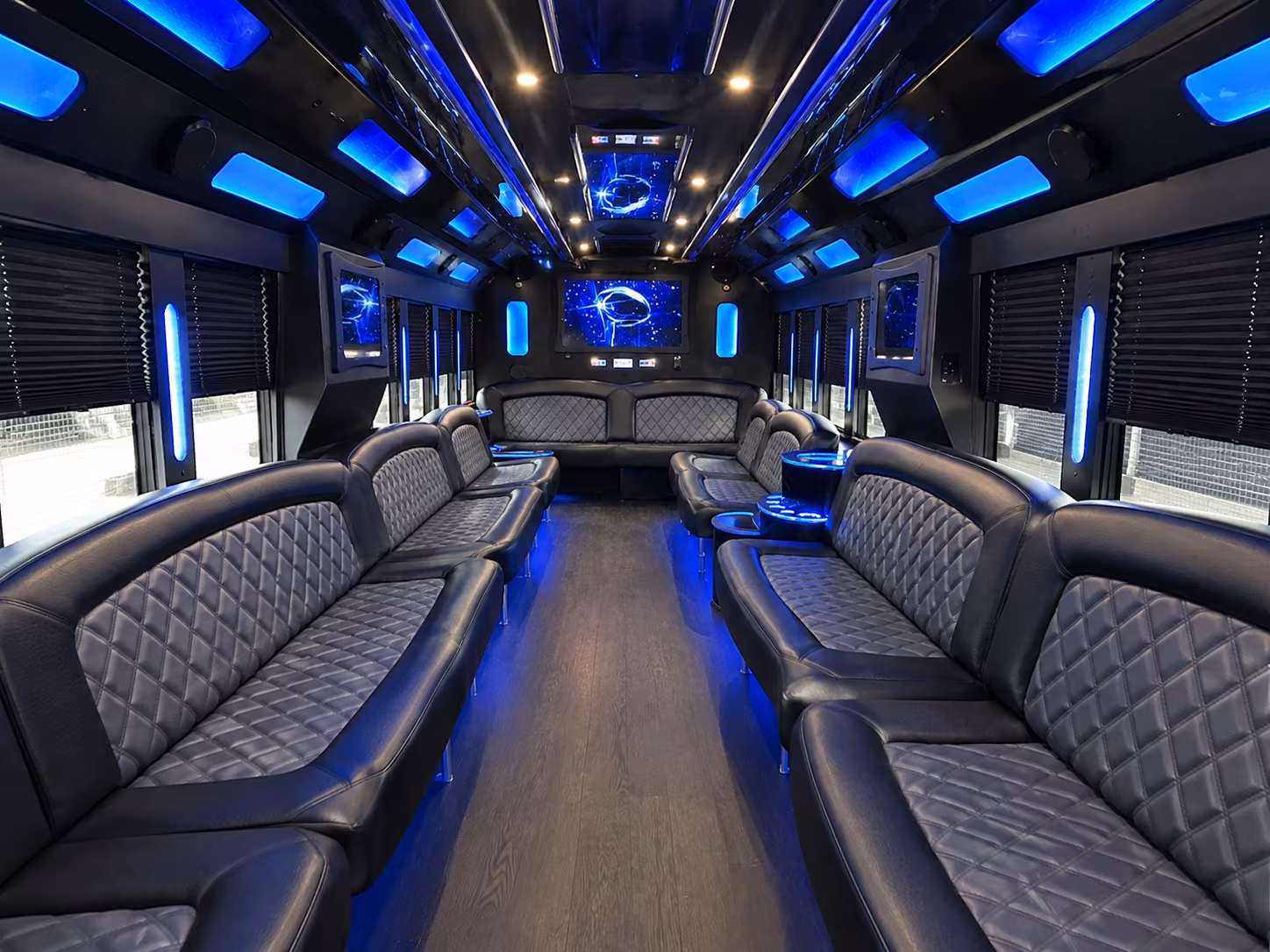 Wichita Sporting Event Transportation party bus exterior