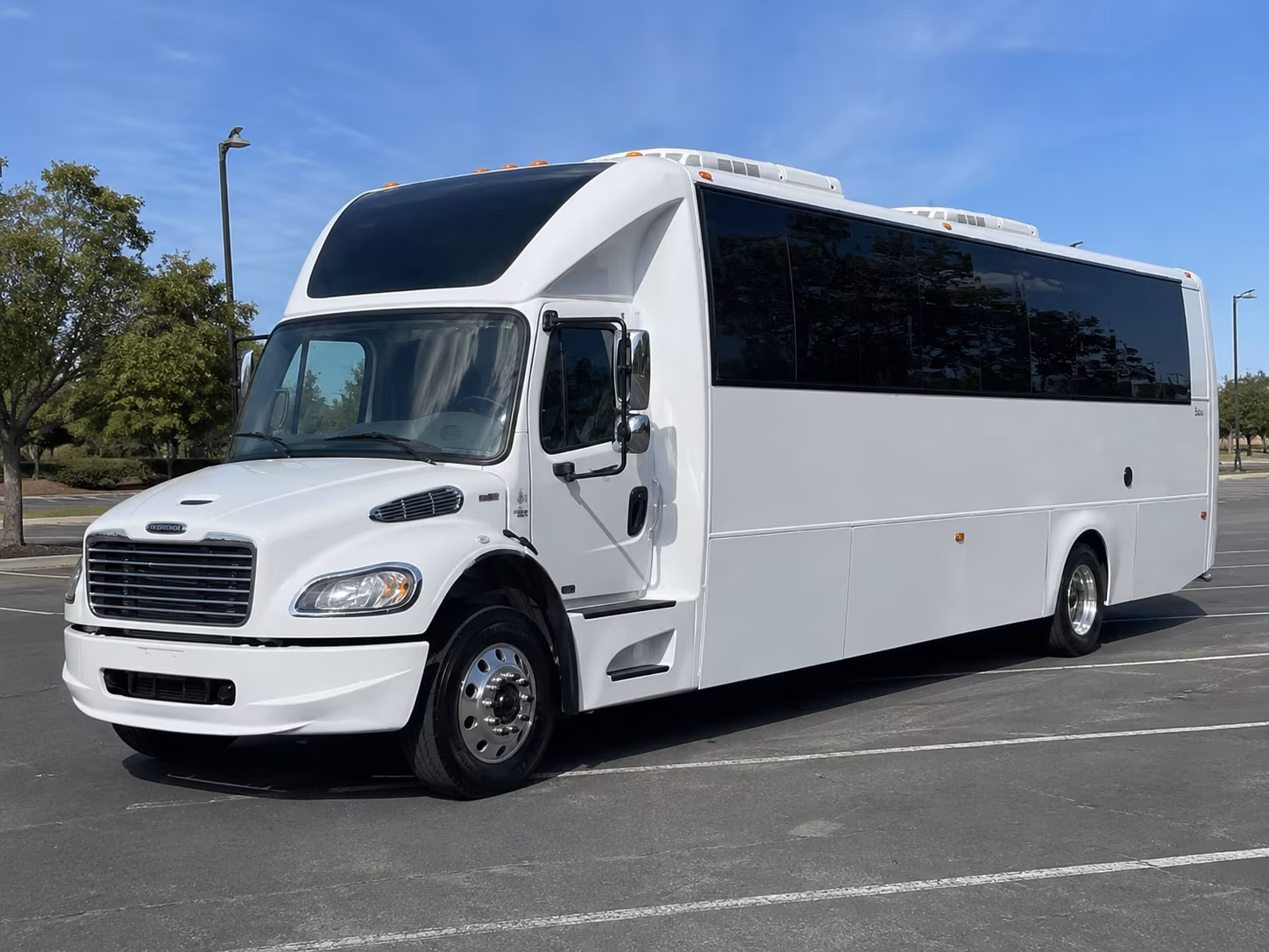 Wichita Wedding Transportation party bus exterior