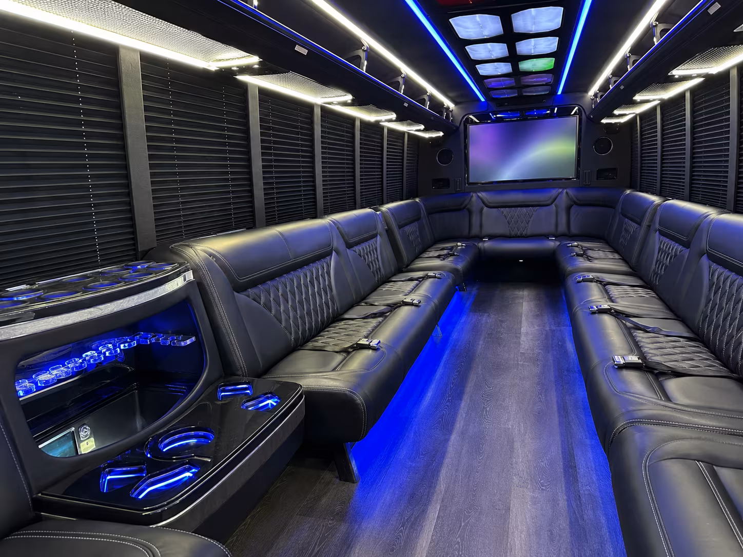 Wichita Wedding Transportation onboard seating