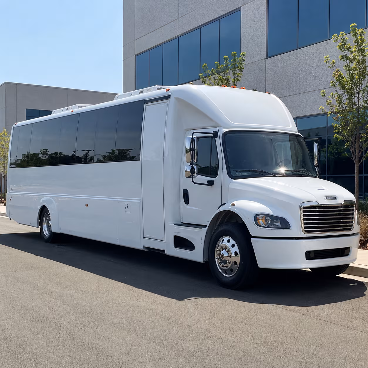Wichita Wedding Transportation party bus exterior